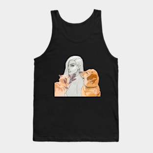 Portrait of women with 2 #dogs Tank Top